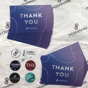 Poshmark Thank You Cards & Stickers bundle NEW